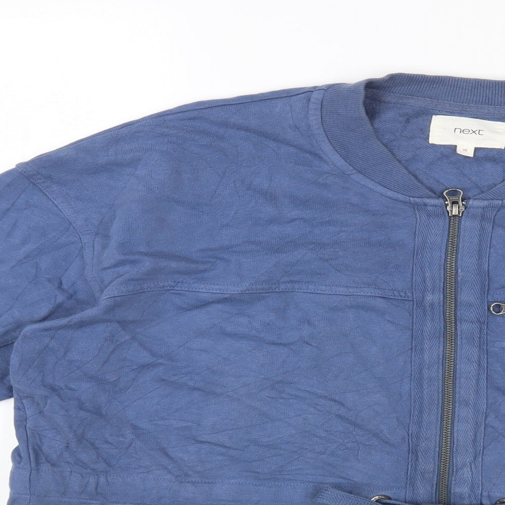 NEXT Womens Blue Jacket Coatigan Size 16 Zip