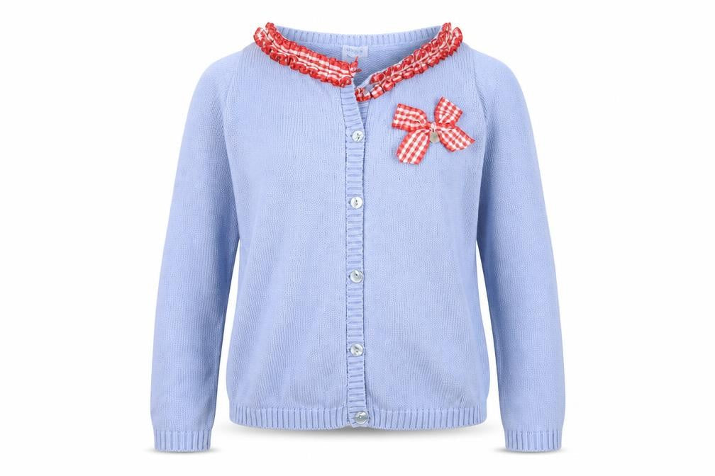 Foque Girls Blue Roll Neck Cotton Cardigan Jumper Size 10 Years Button