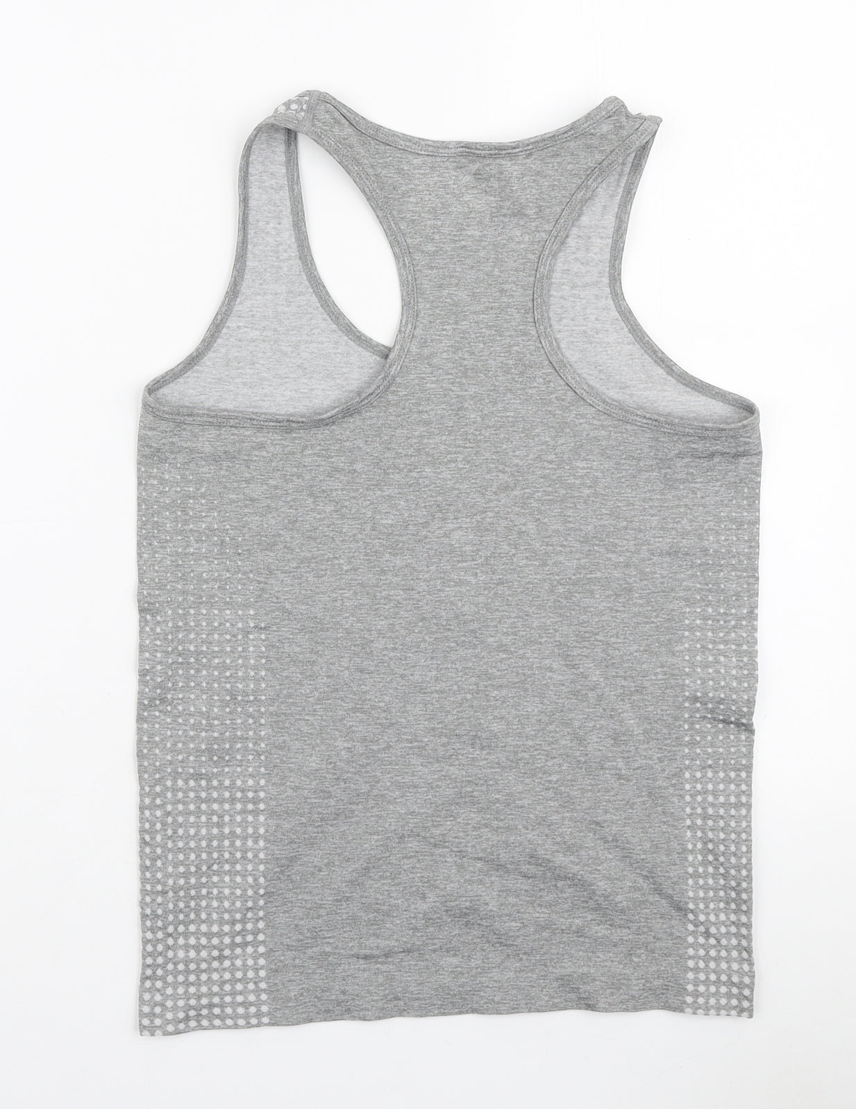 Work Out Womens Grey Polyester Basic Tank Size 10 Scoop Neck Pullover