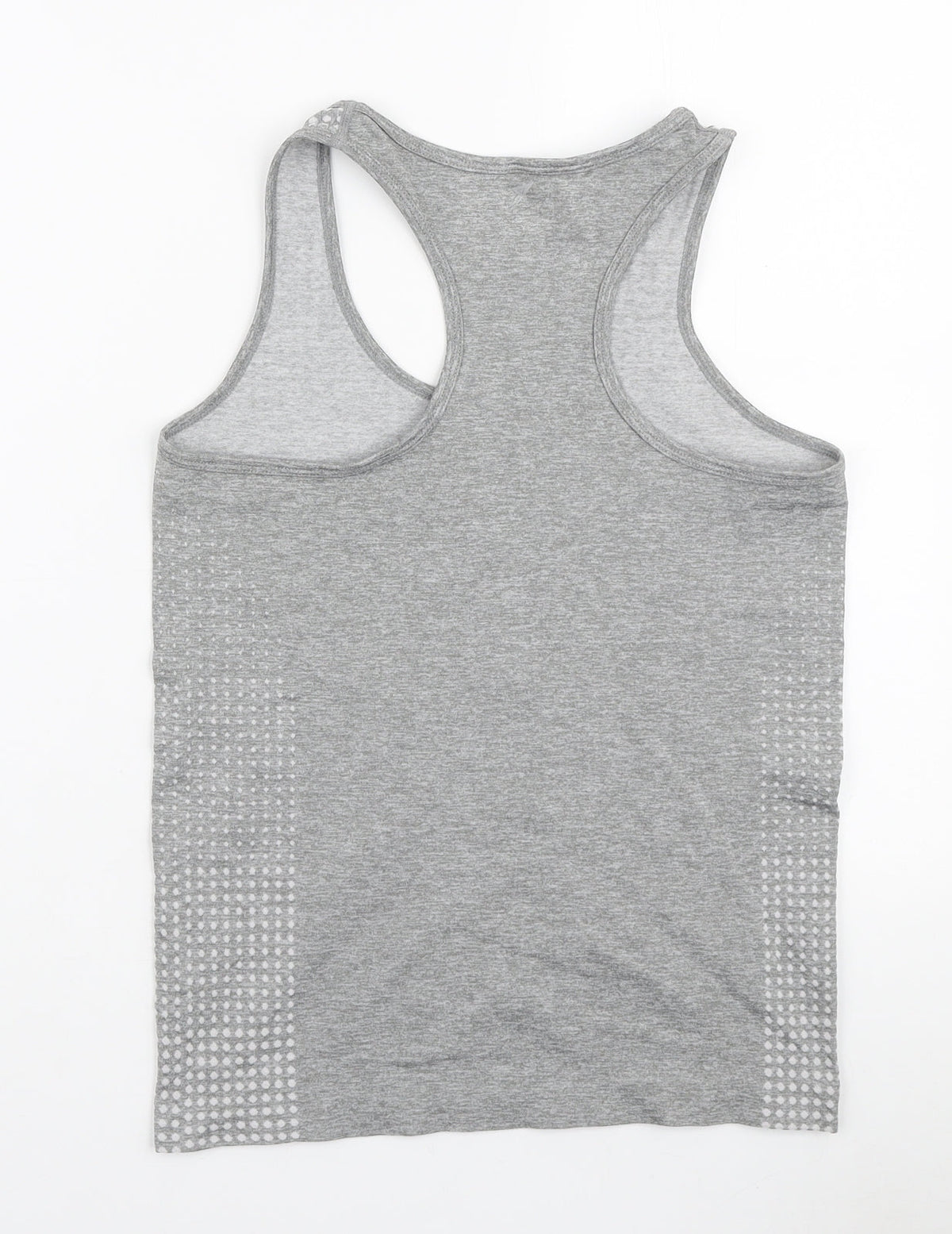 Work Out Womens Grey Polyester Basic Tank Size 10 Scoop Neck Pullover