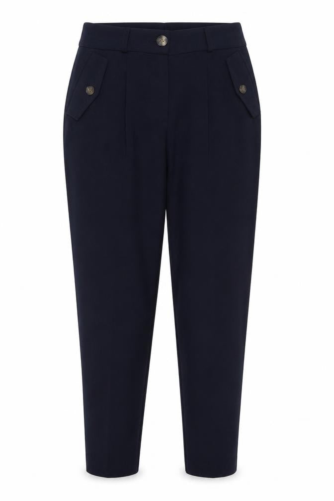 Peacocks Womens Blue Polyester Trousers Size 8 L27 in Regular Zip