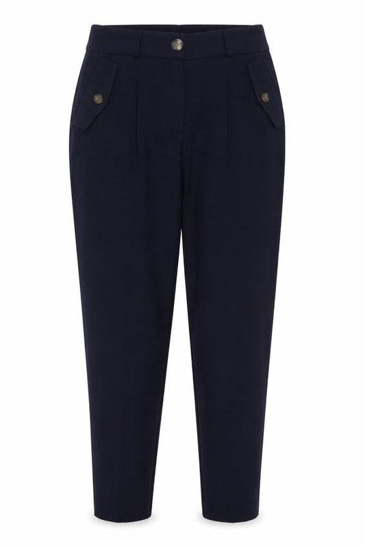 Peacocks Womens Blue Polyester Trousers Size 8 L27 in Regular Zip