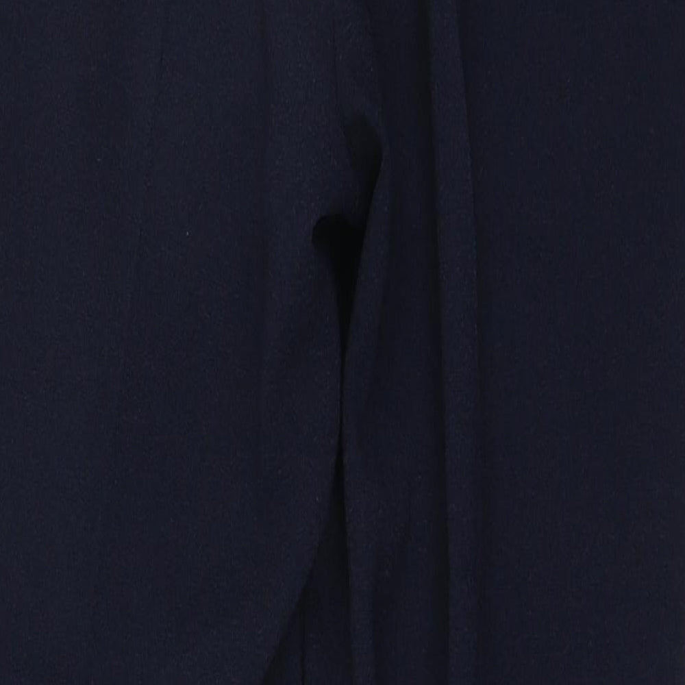 Peacocks Womens Blue Polyester Trousers Size 8 L27 in Regular Zip