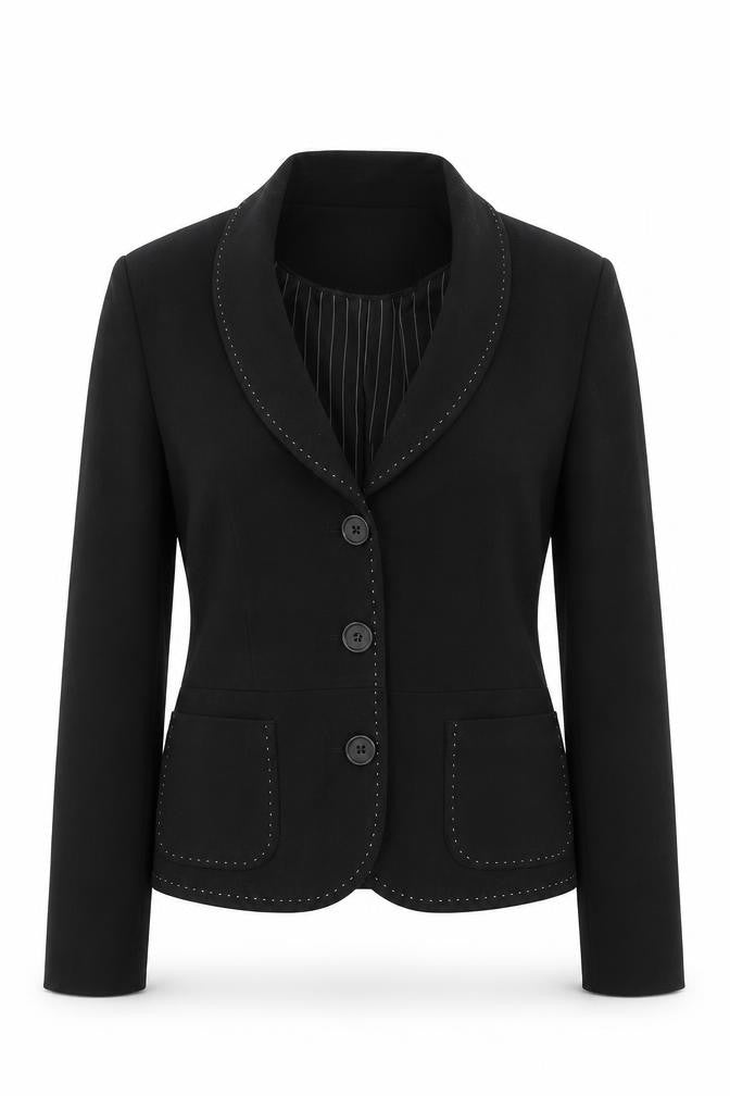 NEXT Womens Black Polyester Jacket Blazer Size 10