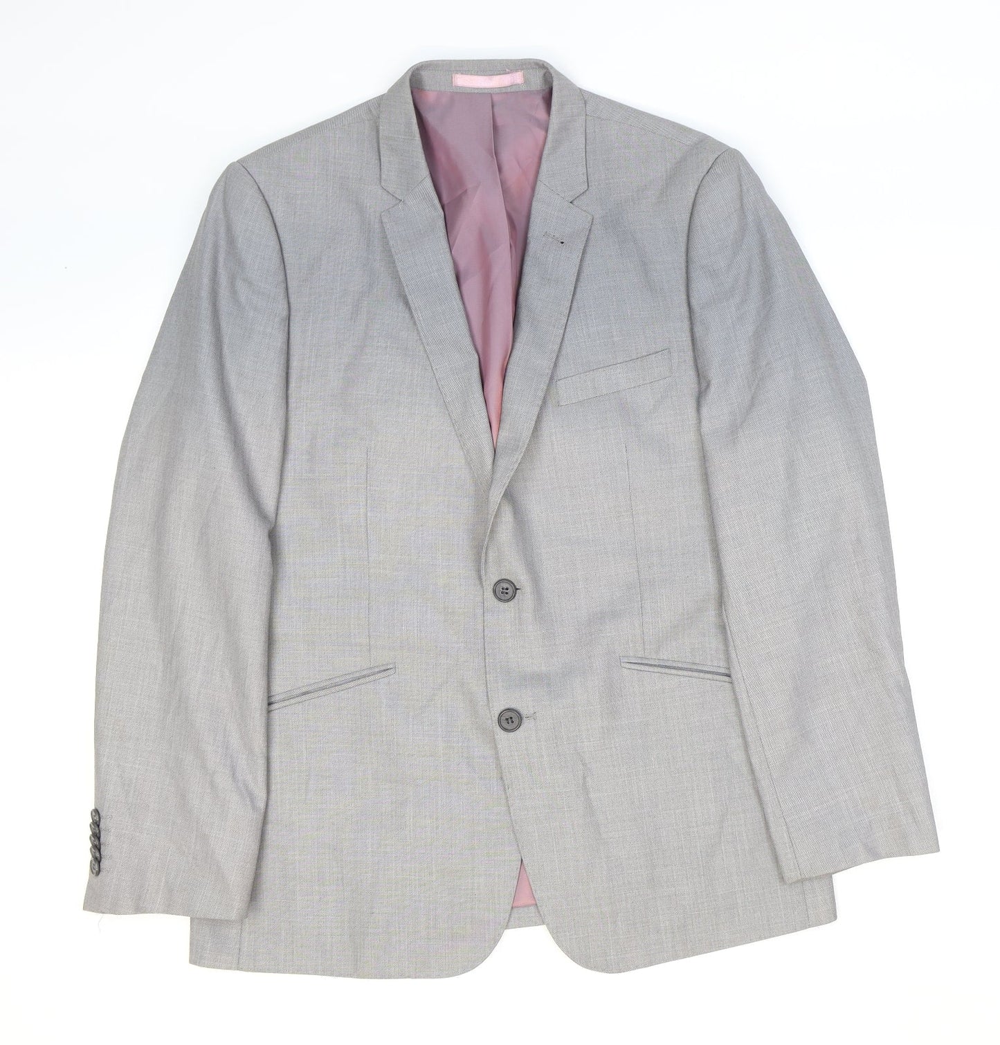 Butler and Webb Mens Grey Polyester Jacket Suit Jacket Size 40