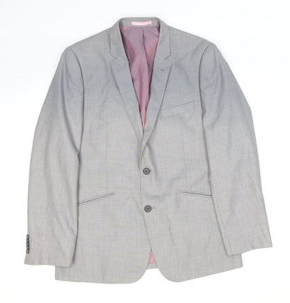 Butler & Webb Mens Grey Polyester Jacket Suit Jacket Size 40