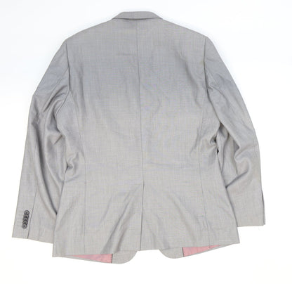 Butler & Webb Mens Grey Polyester Jacket Suit Jacket Size 40