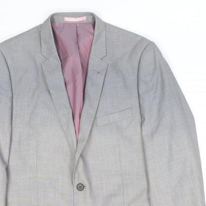 Butler & Webb Mens Grey Polyester Jacket Suit Jacket Size 40