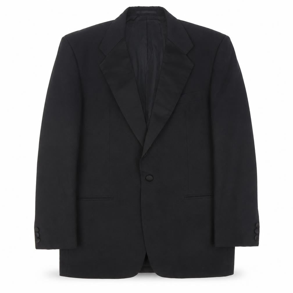 St Michael Mens Black Wool Jacket Suit Jacket Size 42