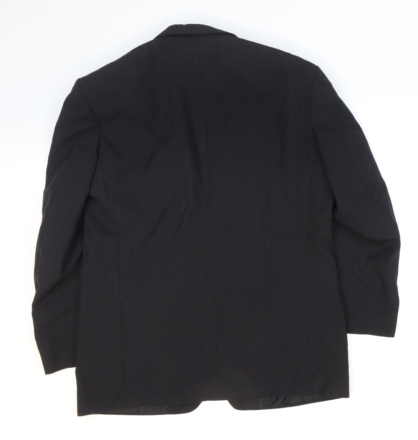 St Michael Mens Black Wool Jacket Suit Jacket Size 42