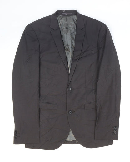 Next Mens Grey Polyester Jacket Suit Jacket Size 36