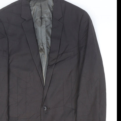 Next Mens Grey Polyester Jacket Suit Jacket Size 36