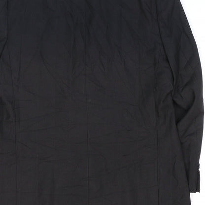 Hugo James Mens Black Polyester Jacket Suit Jacket Size 40