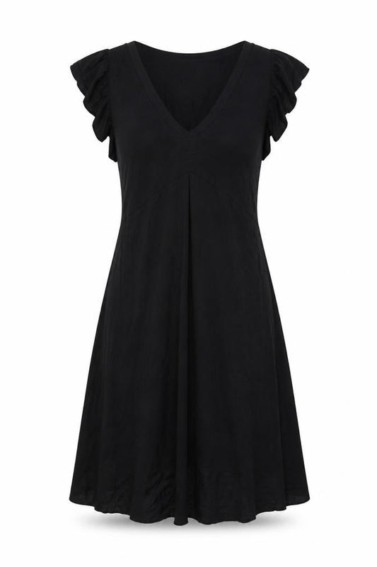 Marc Cain Womens Black Viscose A-Line Size S V-Neck Pullover