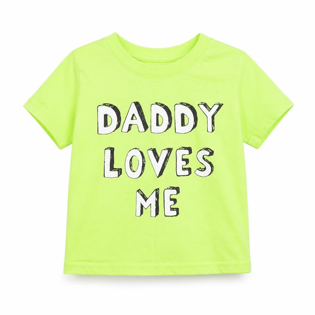 Primark Boys Green Polyester Basic T-Shirt Size 9-12 Months Round Neck Pullover - Daddy Loves Me