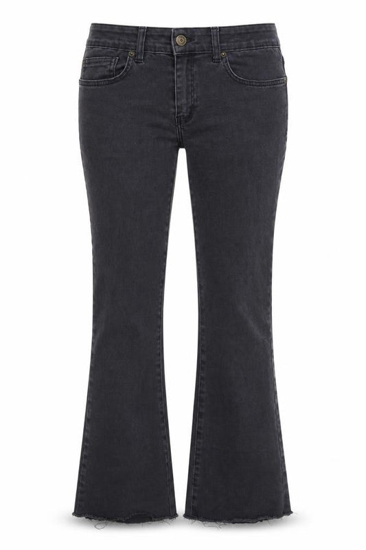 Brownie Womens Black Cotton Bootcut Jeans Size S L25 in Regular Zip