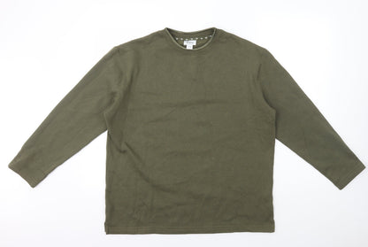 Para Mens Green Polyester Pullover Sweatshirt Size S - Size S/M