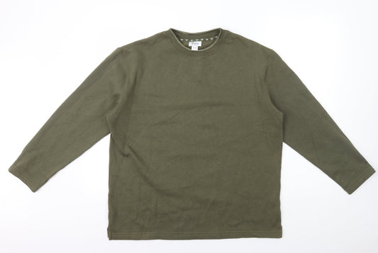 Para Mens Green Polyester Pullover Sweatshirt Size S - Size S/M