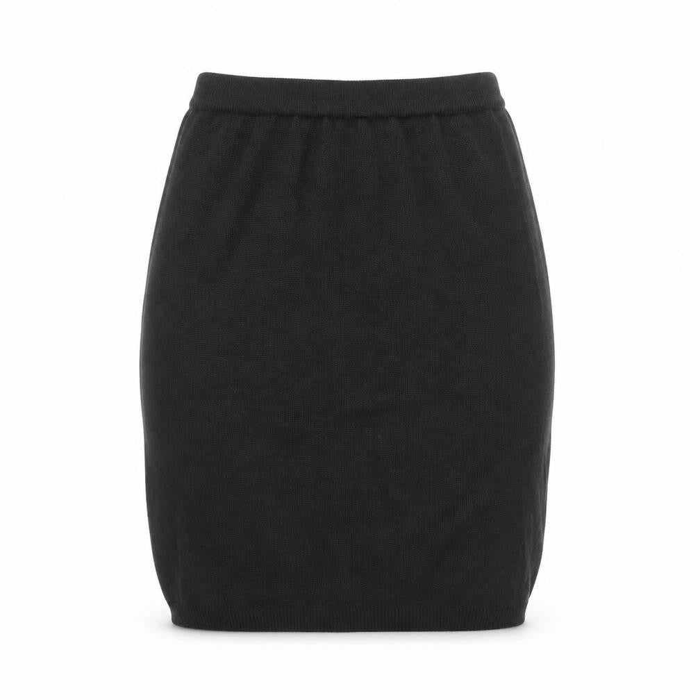 Link Fashion Womens Black Acrylic Straight & Pencil Skirt Size M - Buttons on Back