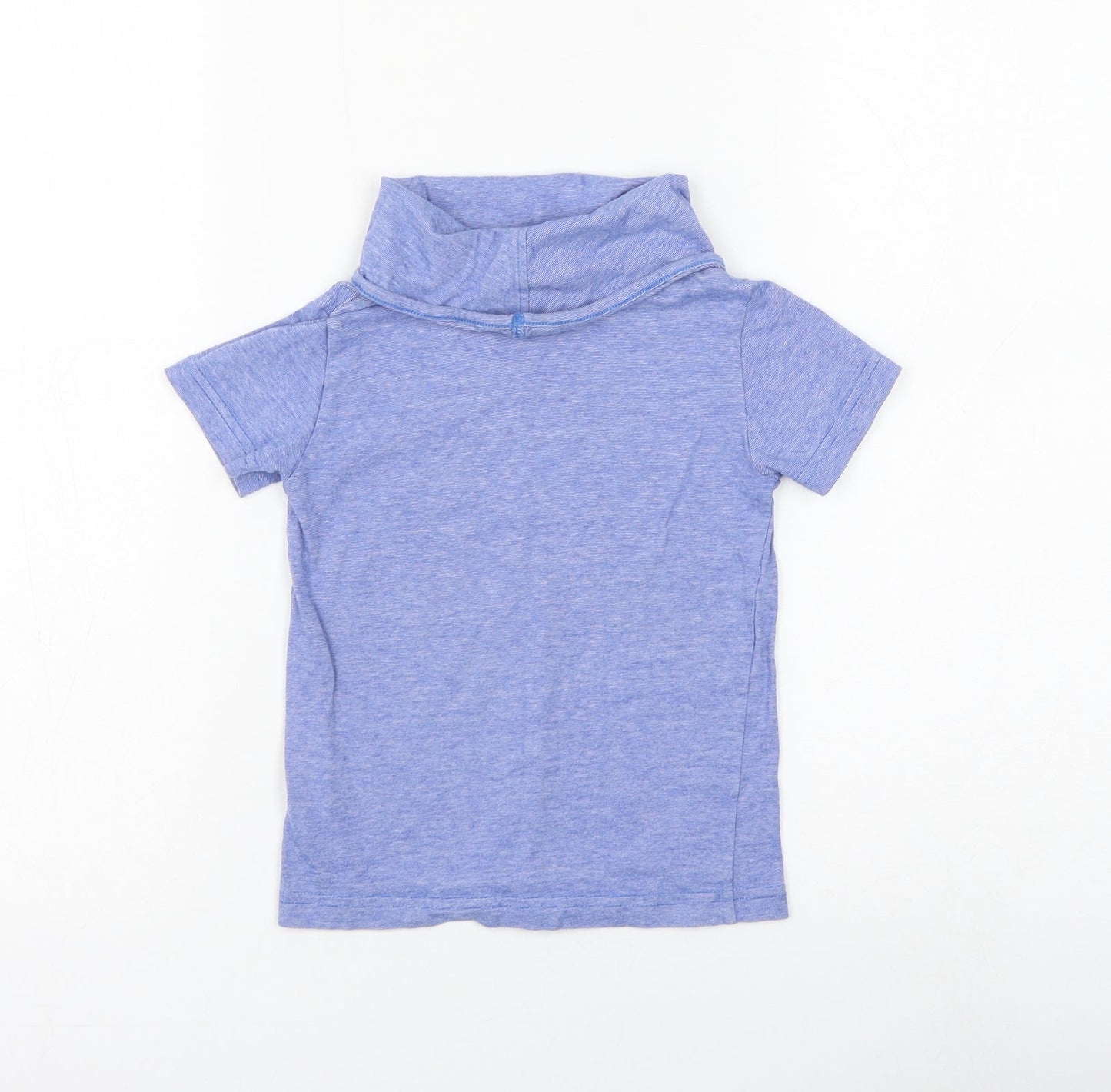 NEXT Boys Blue Cotton Basic T-Shirt Size 3 Years Roll Neck Pullover