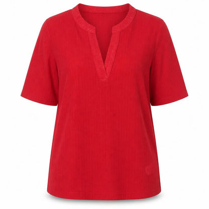 Dorothy Perkins Womens Red Polyester Basic Blouse Size 12 V-Neck