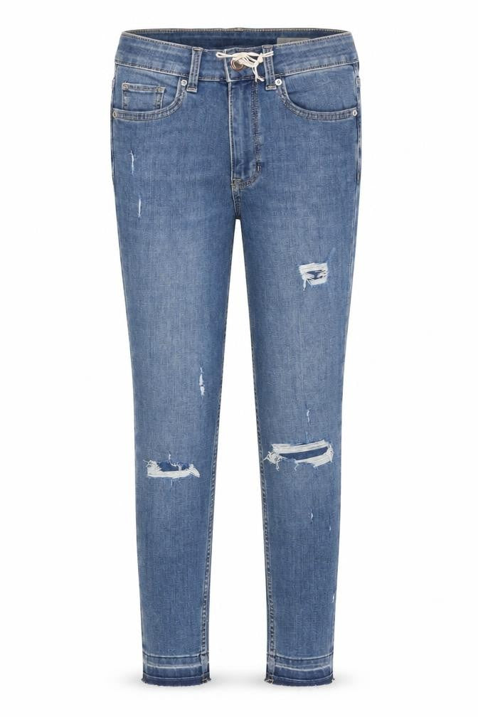 Marks & Spencer Womens Blue 100% Cotton Skinny Jeans Size 9 Months L25 in Regular Zip