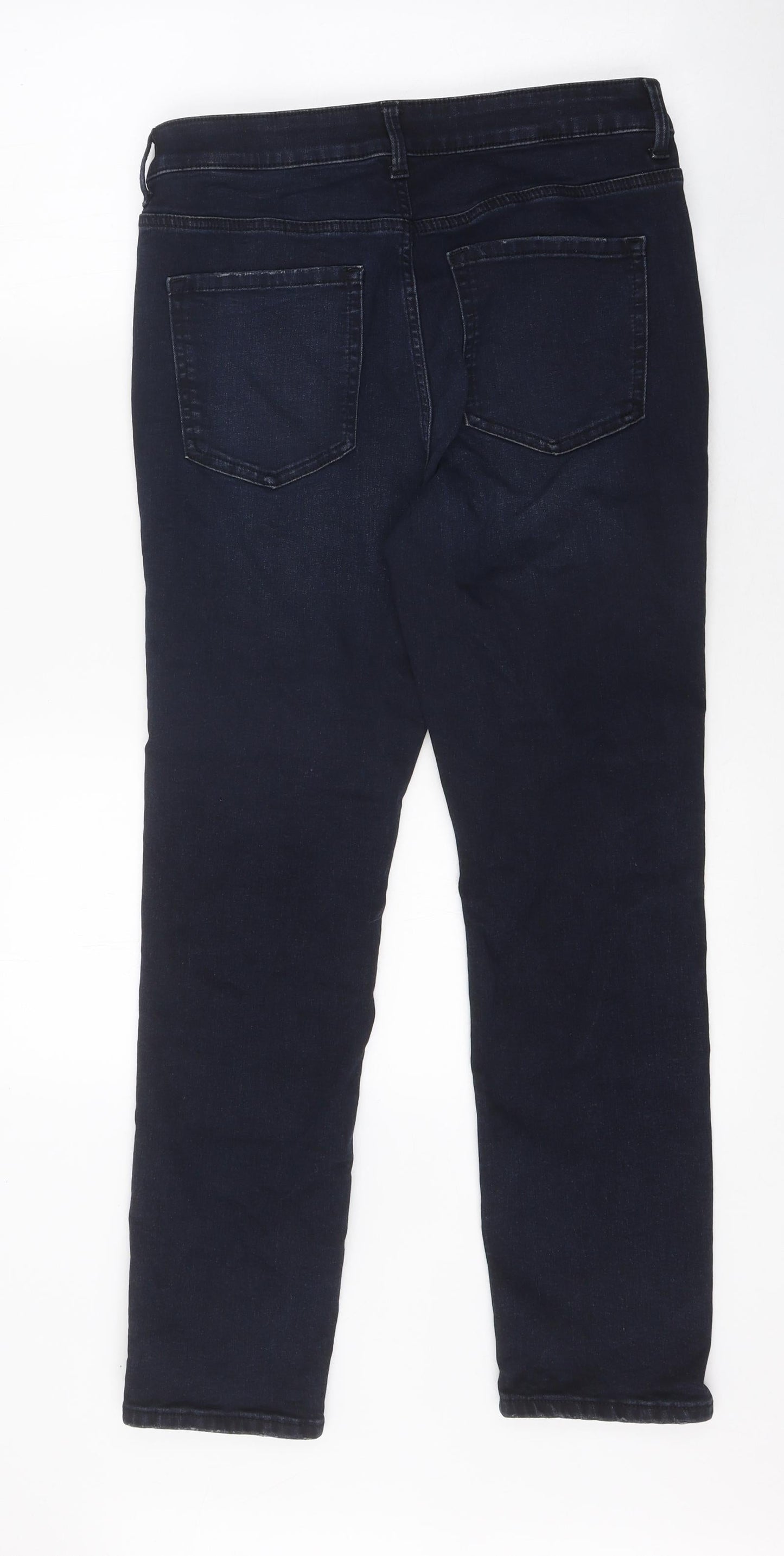 Preworn Womens Blue 100% Cotton Skinny Jeans Size 32 in L28 in Regular Zip