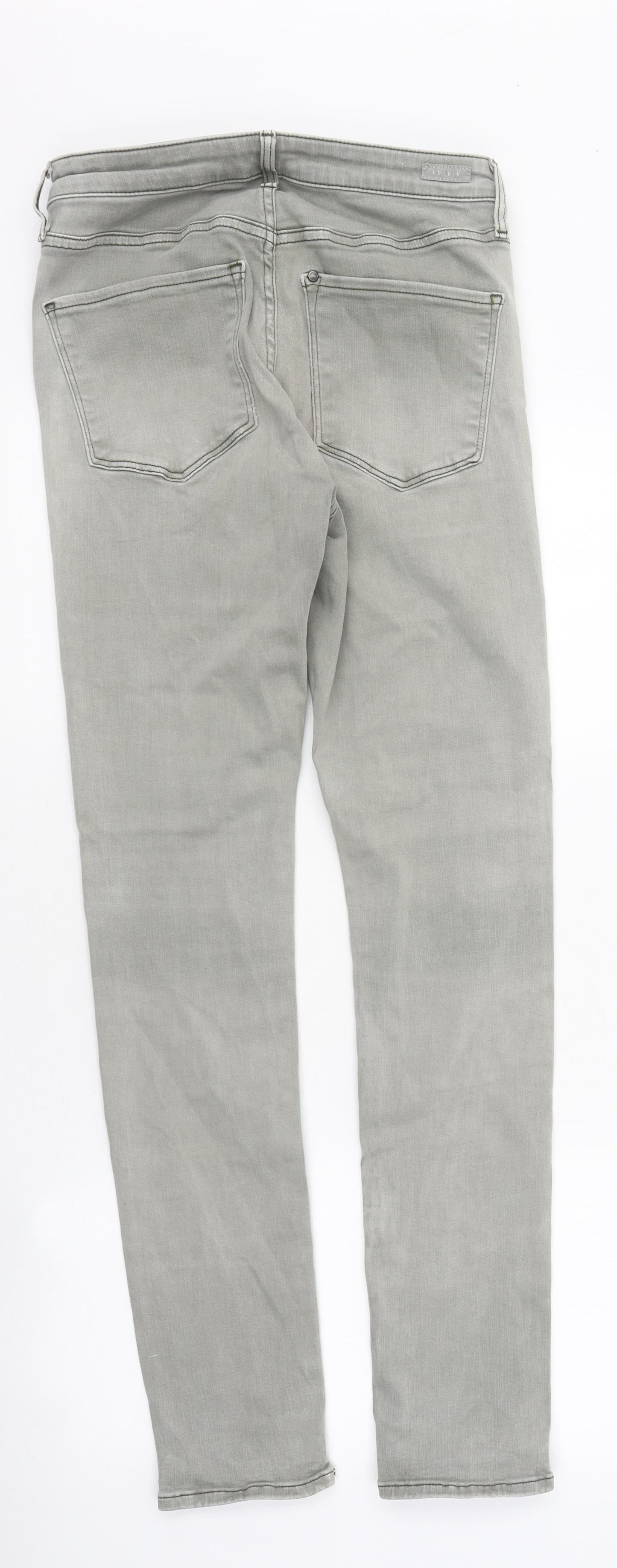 Preworn Womens Grey 100% Cotton Skinny Jeans Size 30 in L32.5 in Regular Zip