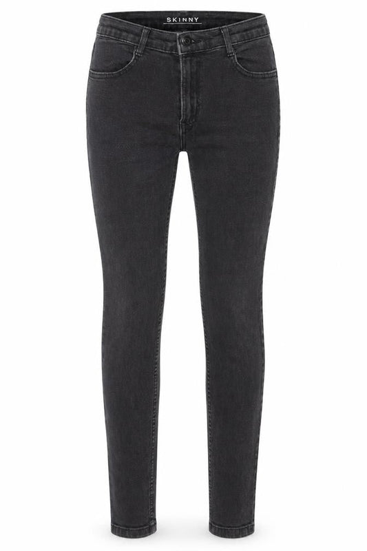 Marks & Spencer Womens Black 100% Cotton Skinny Jeans Size 8 L25 in Regular Zip