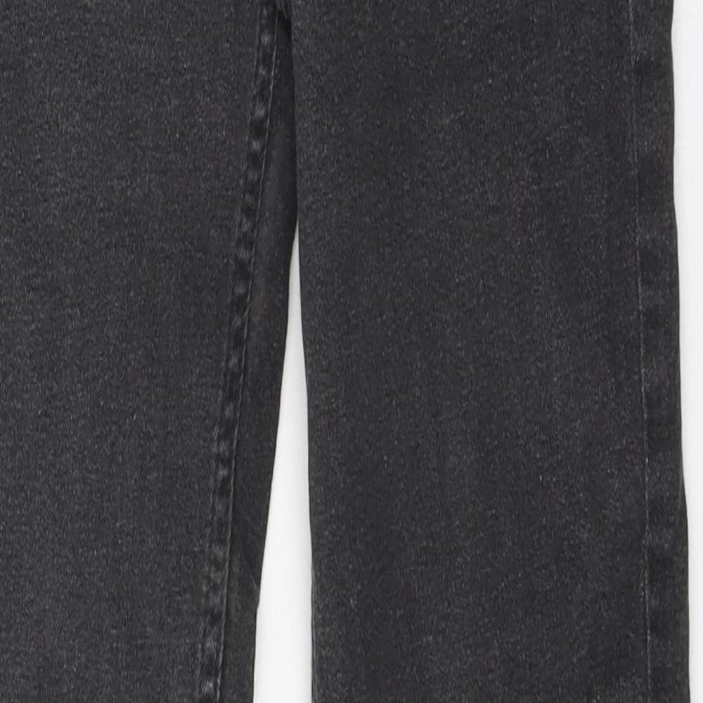 Marks and Spencer Womens Black 100% Cotton Skinny Jeans Size 8 L25 in Regular Zip