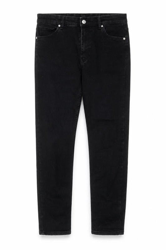 Bershka Mens Black Cotton Skinny Jeans Size 38 in L23 in Regular Zip