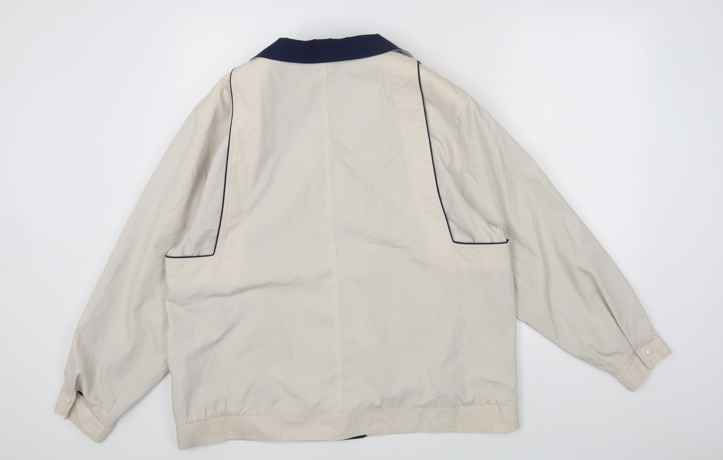 Telemac Womens Beige Windbreaker Coat Size 16 Snap