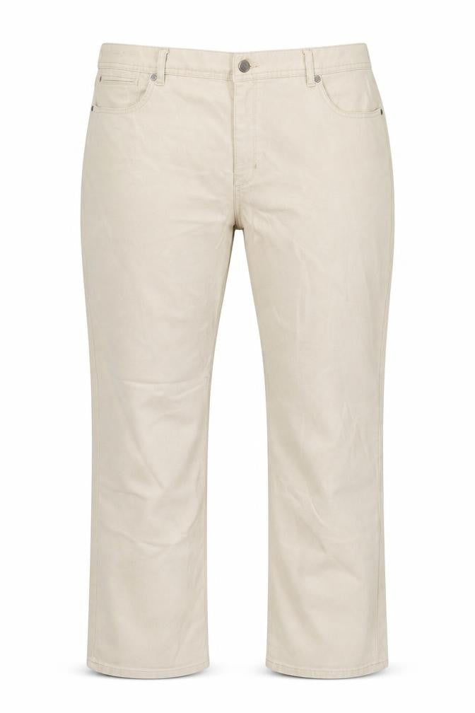 Marks & Spencer Womens Beige Cotton Straight Jeans Size 40 in L29 in Regular Zip