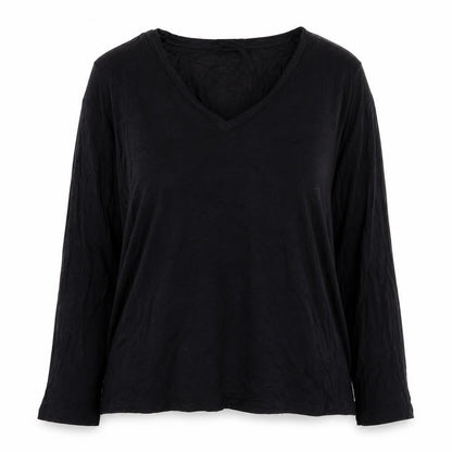 ASOS Womens Black Viscose Basic T-Shirt Size 8 V-Neck