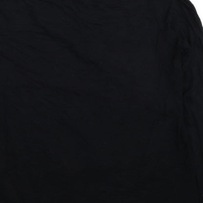 ASOS Womens Black Viscose Basic T-Shirt Size 8 V-Neck