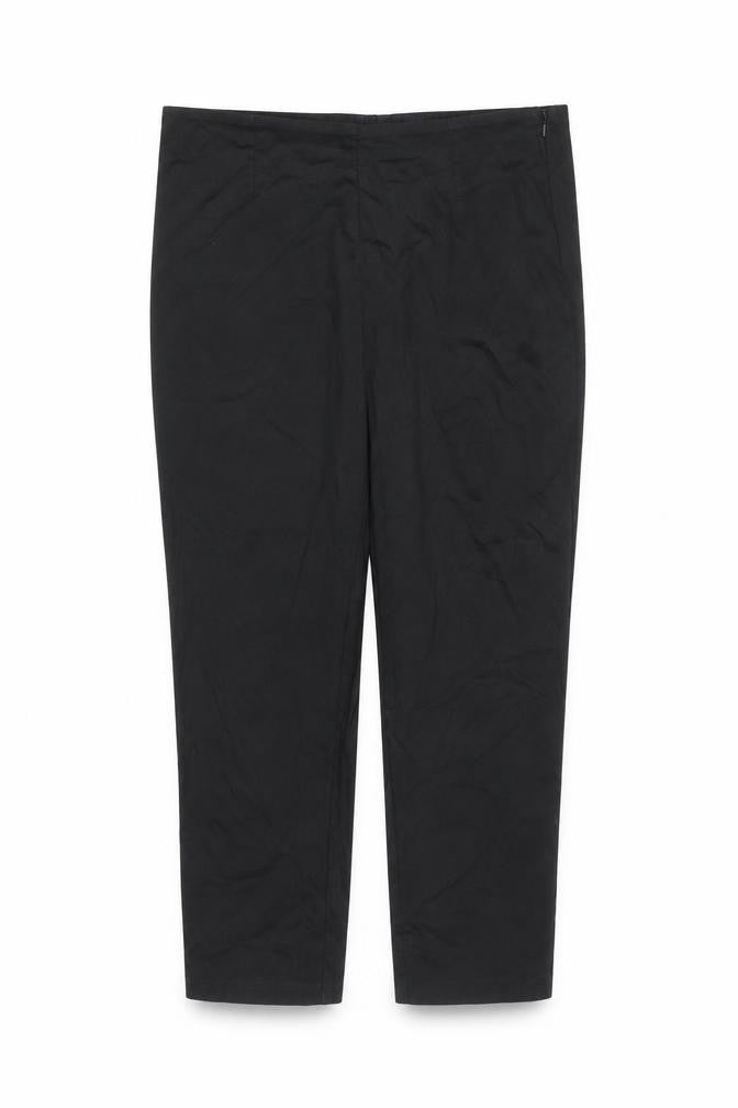 Marks & Spencer Womens Black Cotton Dress Pants Trousers Size 10 L21 in Regular Zip