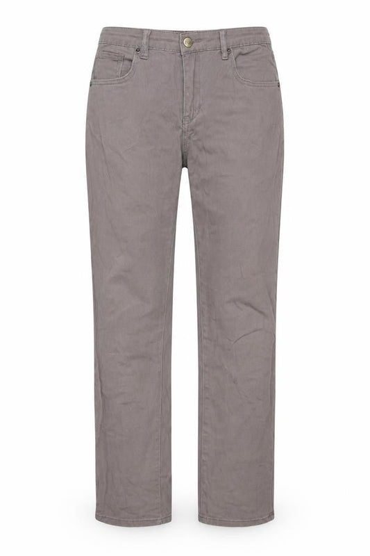 Cheetah Womens Beige Cotton Trousers Size XL L28 in Regular Button