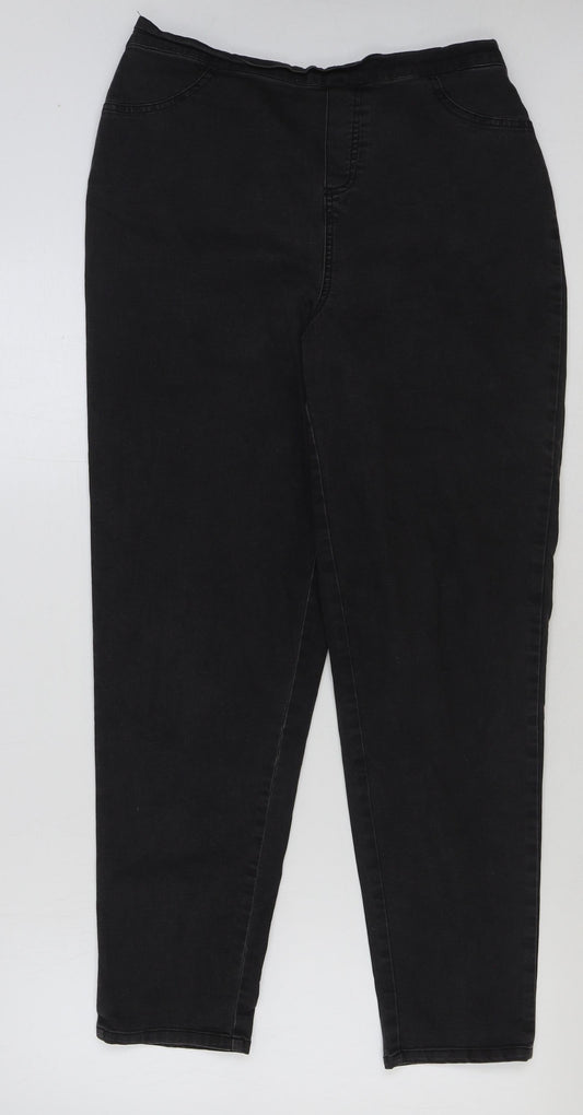 CASUAL&CO Womens Black Cotton Jegging Jeans Size M L29 in Regular