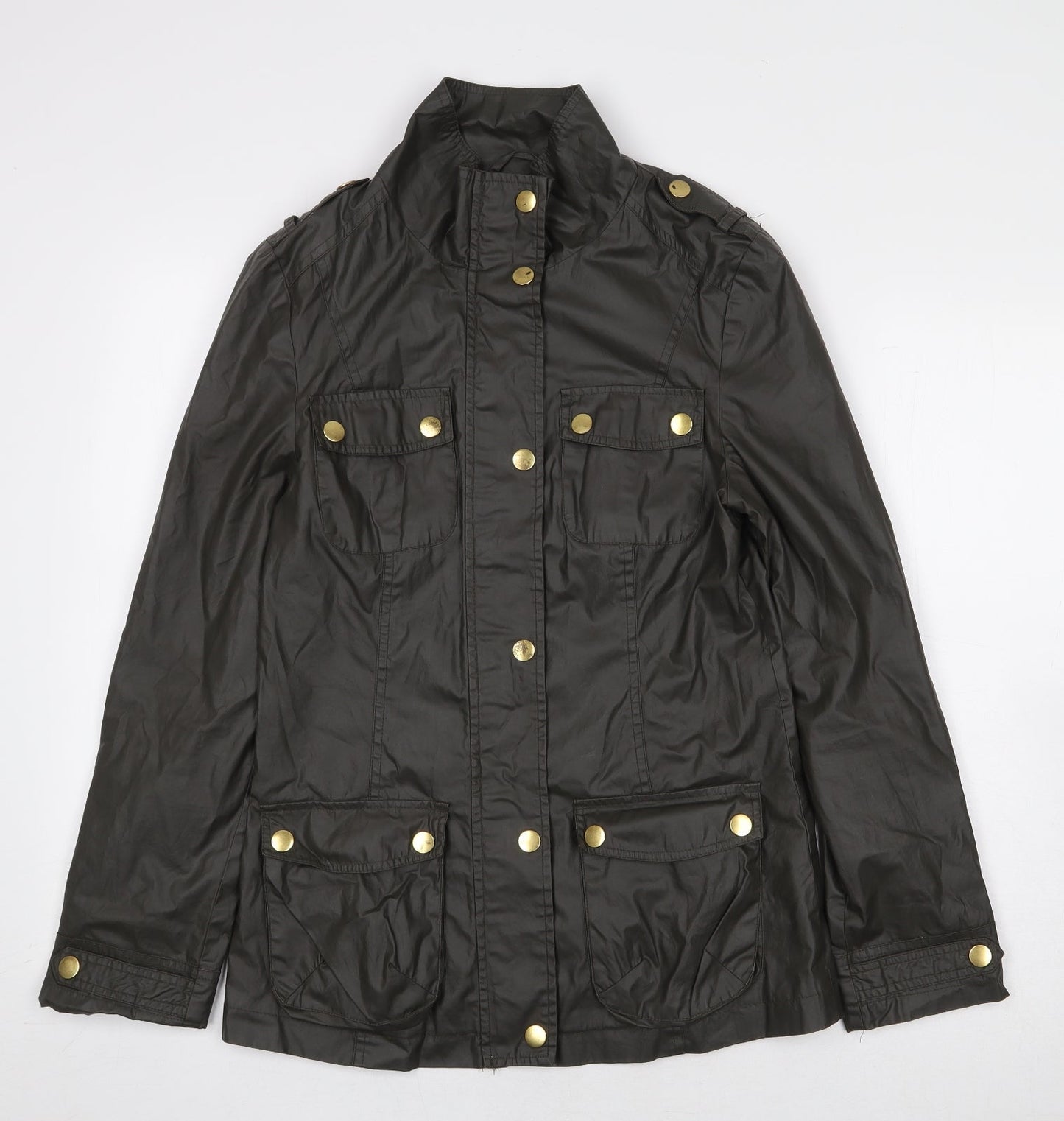 Internacionale Womens Green Jacket Size 8 Zip