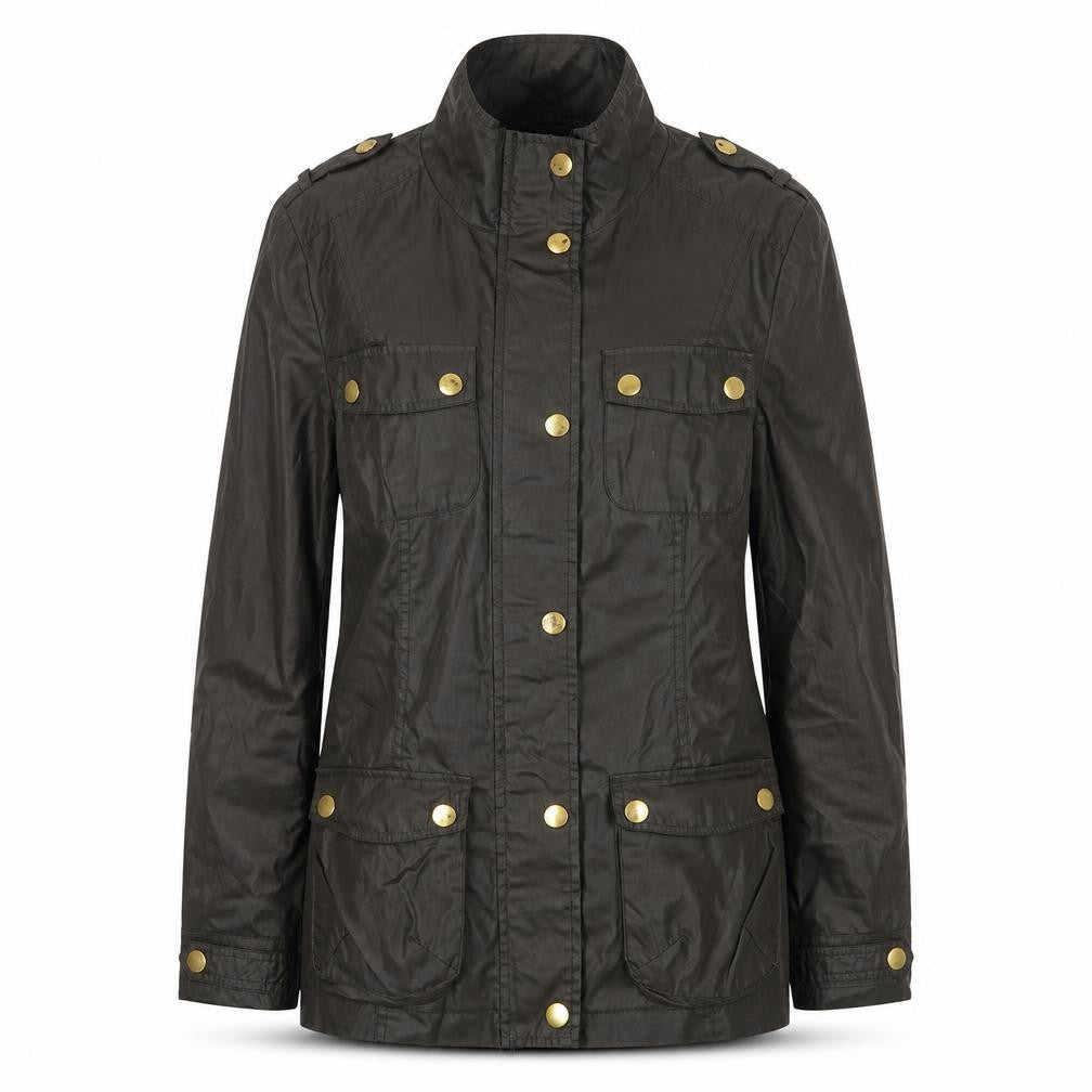Internacionale Womens Green Jacket Size 8 Zip