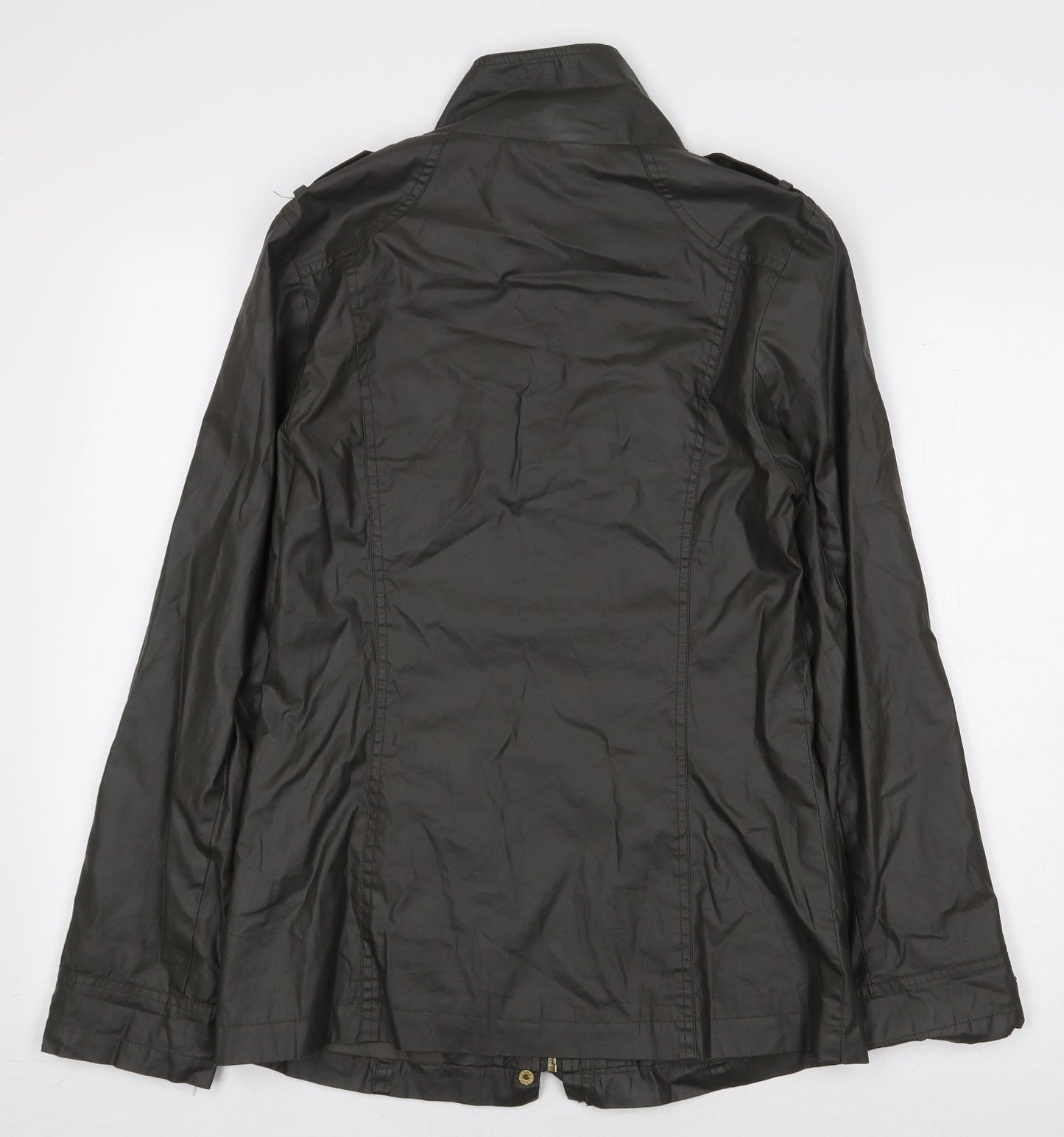 Internacionale Womens Green Jacket Size 8 Zip