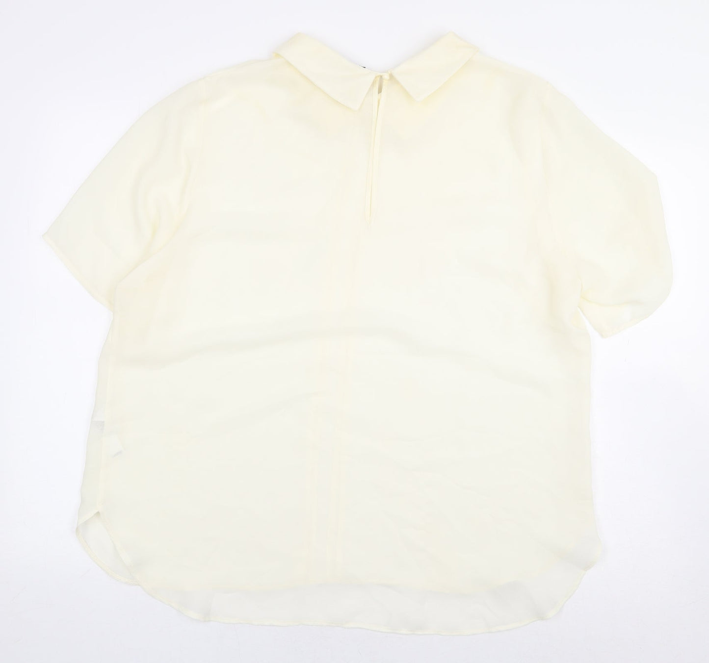 G21 Womens Ivory Polyester Basic Blouse Size 20 Collared