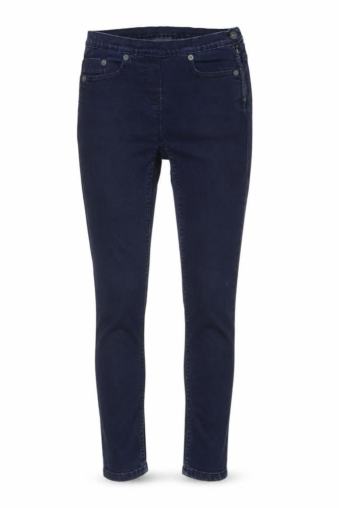 Marks & Spencer Womens Blue 100% Cotton Skinny Jeans Size 10 L26 in Regular Zip