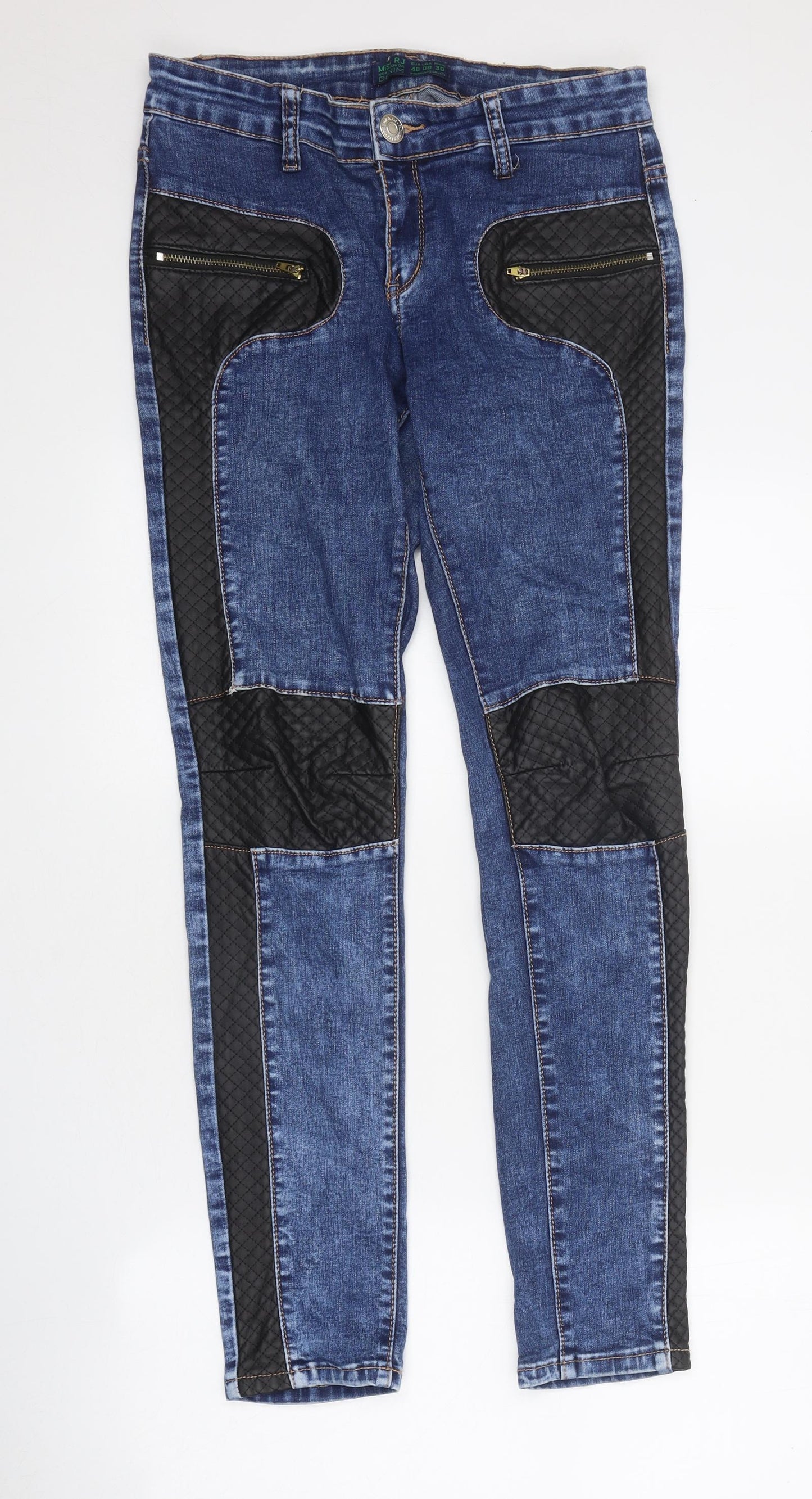 Miss RJ Womens Blue 100% Cotton Skinny Jeans Size 28 in L30 in Regular Zip