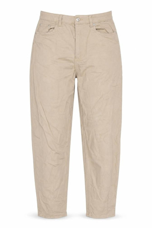 Divided by H&M Womens Beige 100% Cotton Mom Jeans Size 28 in L32 in Regular Zip