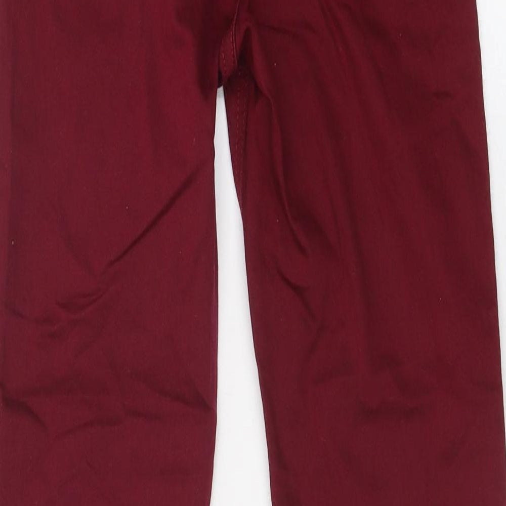 Marks and Spencer Womens Red 100% Cotton Jegging Jeans Size 8 L28 in Regular
