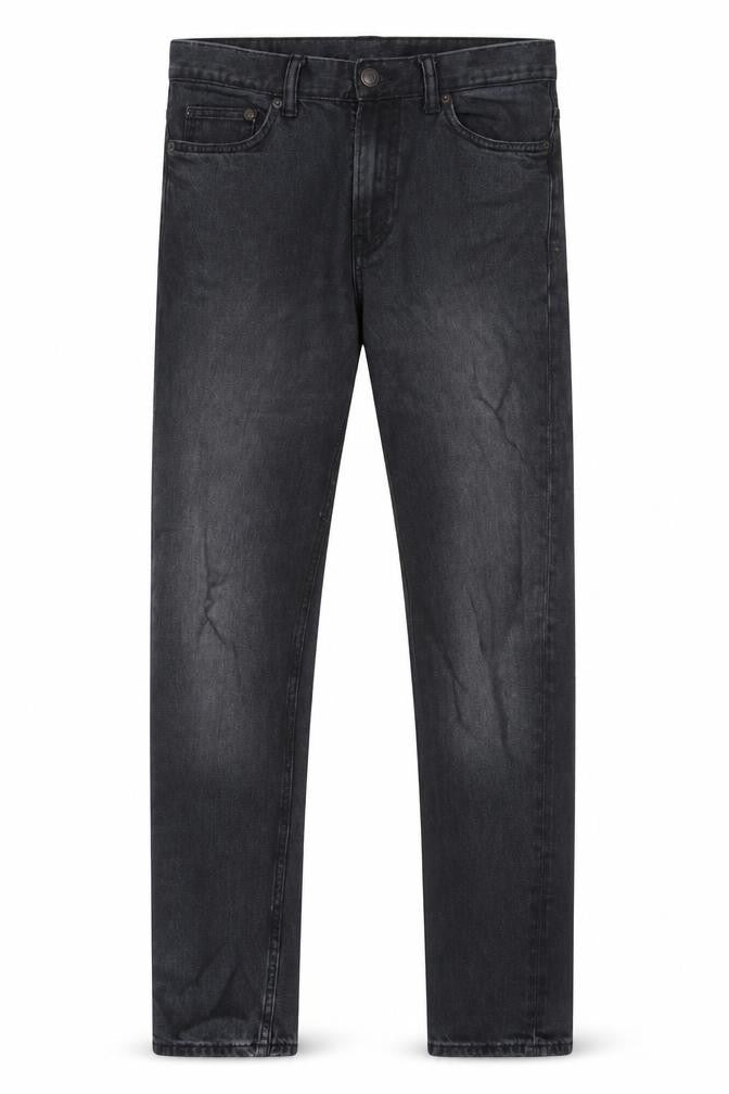 H&M Mens Black Cotton Straight Jeans Size 28 in L32 in Slim Button