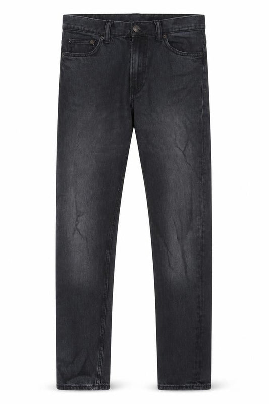 H&M Mens Black Cotton Straight Jeans Size 28 in L32 in Slim Button
