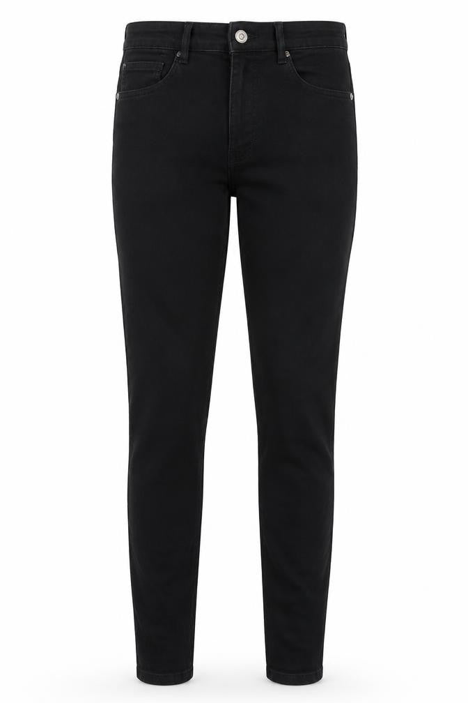 Zara Womens Black Cotton Skinny Jeans Size 8 L26 in Regular Button