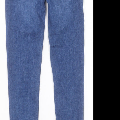 Denim & Co. Girls Blue Camel Capri Jeans Size 11-12 Years Regular Pullover